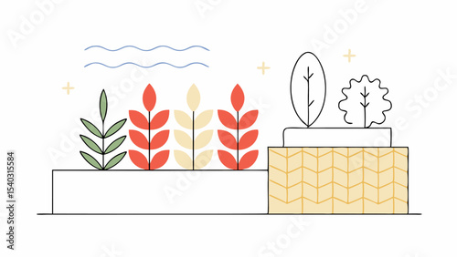 Minimalist Garden Illustration