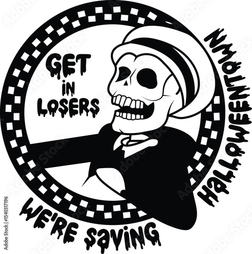 Spooky Skeleton Taxi Driver Get in Losers, We're Saving Halloween!