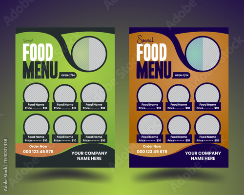Special Food Menu Design, For Grow Your Business
