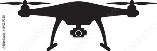 Unmanned Aerial Vehicle (UAV) Silhouette A High-Resolution Vector Graphic