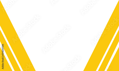 Minimal yellow corner frame with bold diagonal lines on a white background. Perfect for presentation slides, announcements, flyers, invitations, and modern business templates.