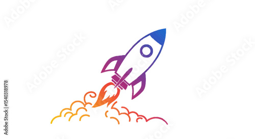 space rocket vector illustration