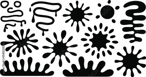 Illustration of various railway track segments in different shapes on a white background