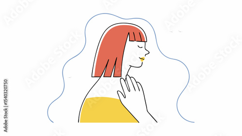 Serene Woman, Mindful Moment
