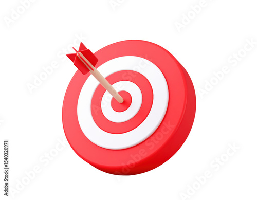 Target achievement success goal focus strategy business arrow bullseye on Transparent Background