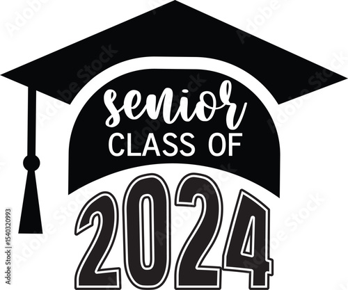 Senior Class of 2024 Graduation Cap Design, Perfect for Celebrations and Memories