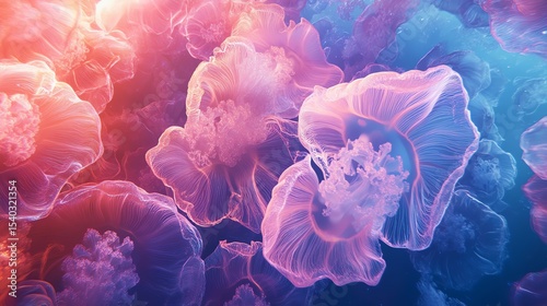 Colorful abstract floral design with intricate outlines and vibrant background.