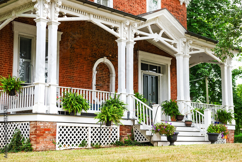Canvas Print Main entrance door to house