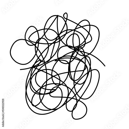 Intertwined Lines Abstract Illustration
