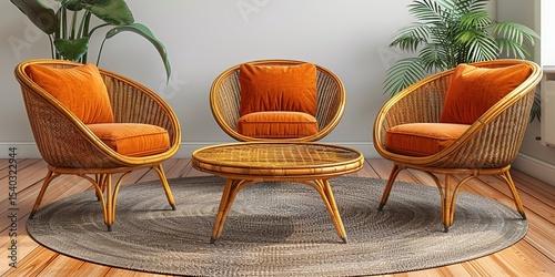 two chairs and table