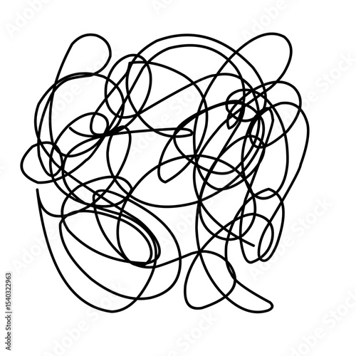 Abstract Scribble on white