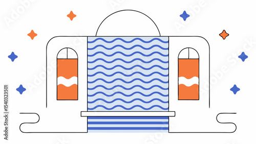 Modern Minimalist Building Illustration