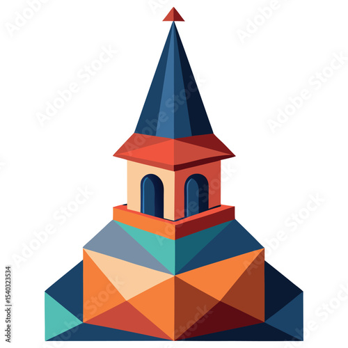 Polygonal church tower