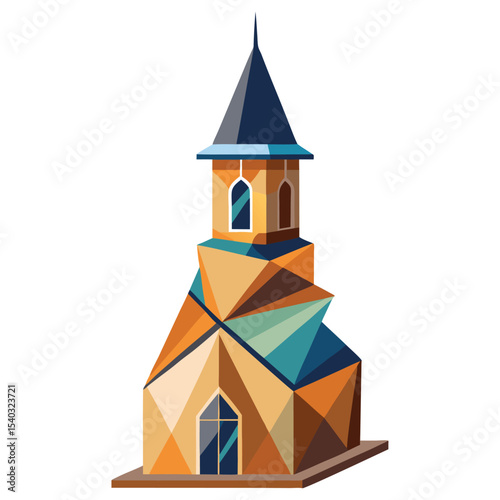 Polygonal church tower