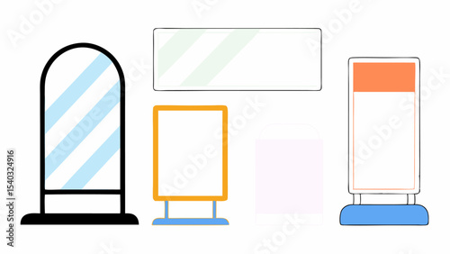 Blank Signage Templates  Variety of Stands and Displays
