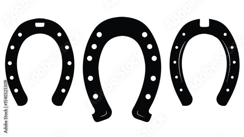 Horseshoe silhouette vector icon Drawings on a transparent background