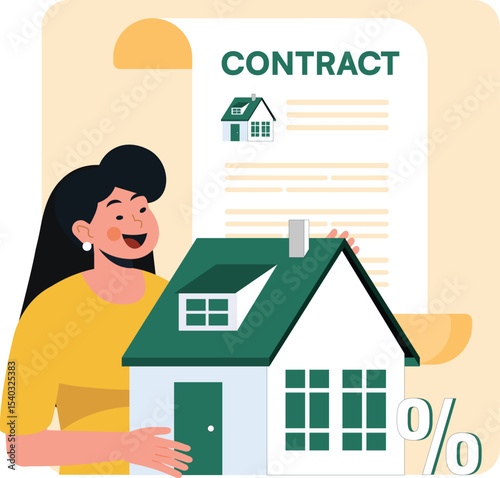 Woman working on Real Esate activities