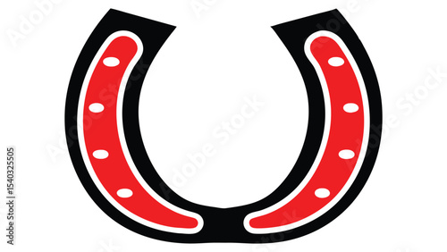 horseshoe vector silhouette. horseshoe isolated on white background