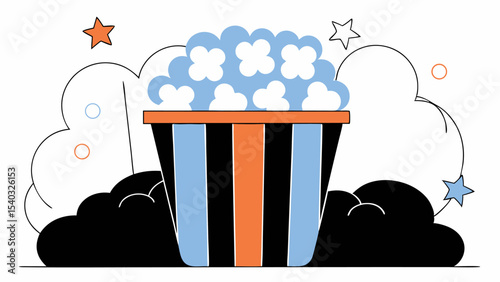 Popcorn Bucket with Stars
