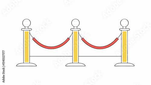 Rope Stanchions, VIP Entrance, Red Rope Barrier