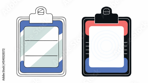 Two Clipboards Blank Notepads for Planning and Organization