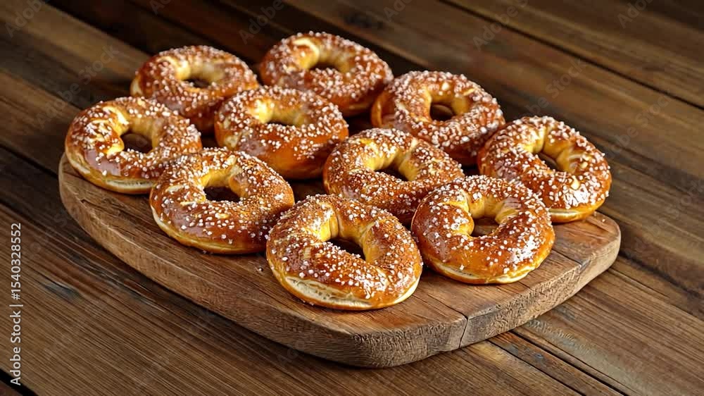 soft pretzels coated zoom out video