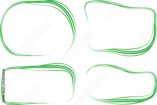 green colorful abstract curve art lines frames shapes