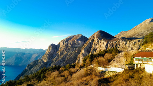Sunny day over Lovocen Mountain.
