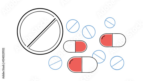 No Pills, Medication Restriction Concept