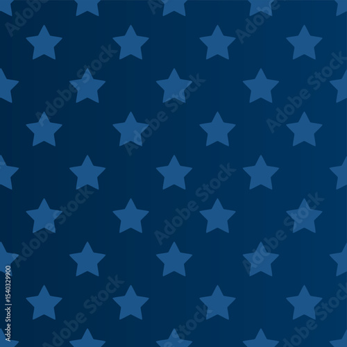 Star pattern on blue gradient background template. America 4th of July Memorial or Independence day theme wallpaper.	