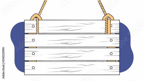 Hanging Wooden Signboard with Rope