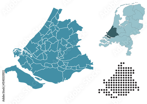 Set maps of South Holland province