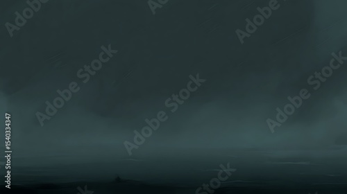 Gloomy skies over a dark landscape