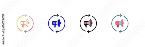 Remarketing icon set multiple style collection