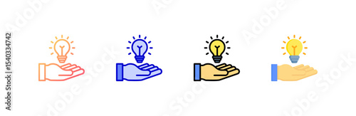 Solution icon set multiple style collection