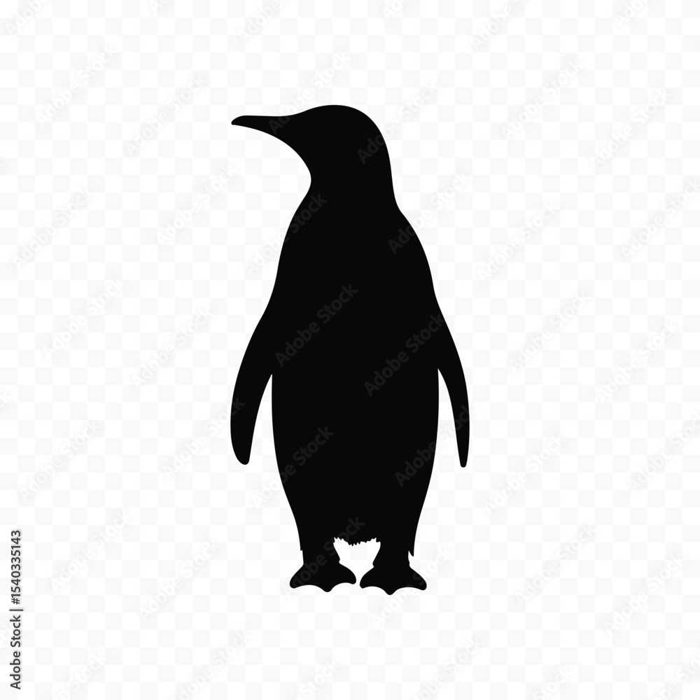 Fototapeta premium Simple penguin silhouette illustration