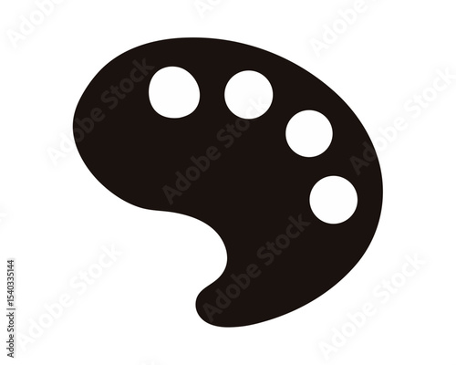 Artistic Palette Silhouette Vector, paint palette icon, paint palette silhouette