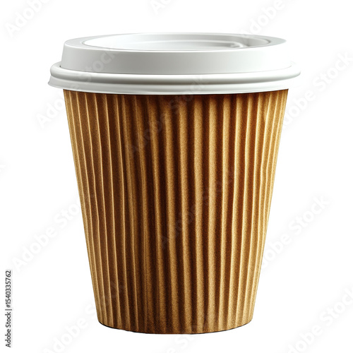Wallpaper Mural Stylish Brown Paper Coffee Cup isolated on transparent background Torontodigital.ca