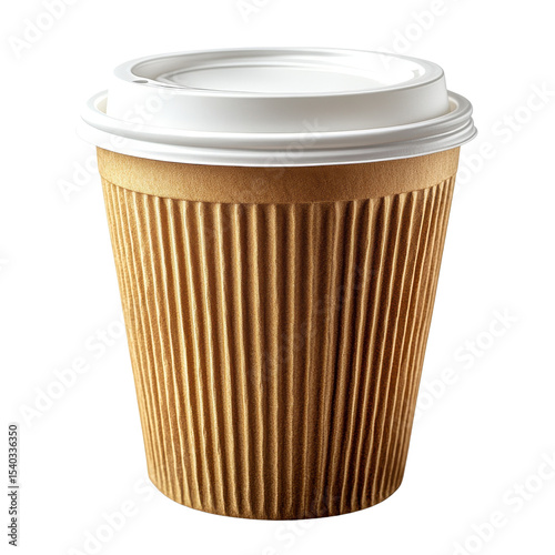 Wallpaper Mural Stylish Brown Paper Coffee Cup isolated on transparent background Torontodigital.ca