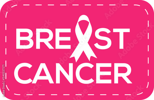 Breast Cancer Awareness Pink Ribbon Symbol of Hope and Support