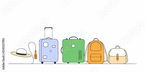 Travel essentials and personal belongings gathered for a journey a collection of items for adventure