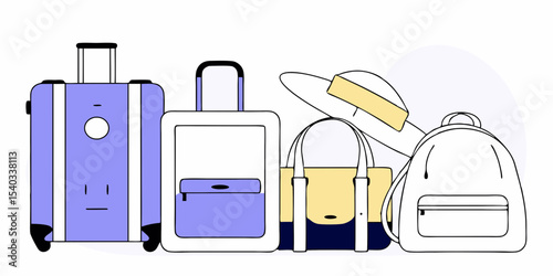 Travel Gear and Personal Belongings A Collection of Essential Items for the Adventurous Traveler