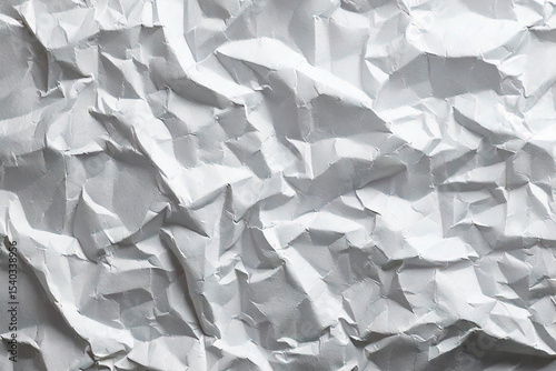 White Crumpled Paper Texture