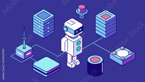 Isometric vector illustration of a modern city with business buildings and urban architecture