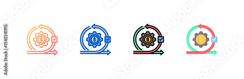 Agile icon set multiple style collection