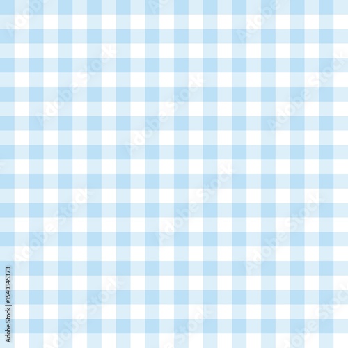 Light blue gingham seamless pattern with soft check squares