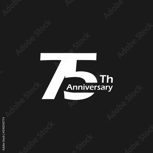 anniversary logo design, 75th anniversary, symbol, icon, party, logo design for 75th anniversary, vector, success, illustration, birthday, symbol, background, year, congratulations, greeting, invitati