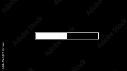 Loading bar downloading bar loading screen progress animation,0-100% , with alpha channel, isolated on background.