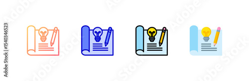 Prototype icon set multiple style collection