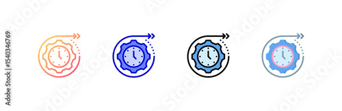 Future icon set multiple style collection